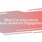 What I’ve Discovered About Audience Engagement